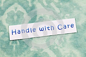 Handle care fragile box label package transport shipping delivery