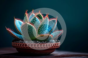 Handle with care Succulent plant adorned with sharp, warning thorns