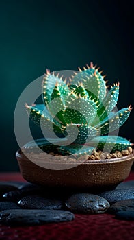 Handle with care Succulent plant adorned with sharp, warning thorns