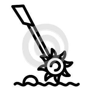 Handle cultivator icon outline vector. Machine farm