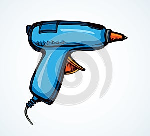 Glue gun. Vector drawing photo
