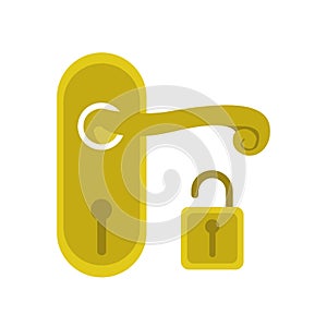 Handle icon vector sign and symbol isolated on white background, Handle logo concept