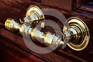 Handle of the main entrance of an old house