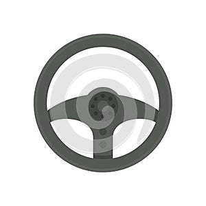 Handle steering wheel icon flat isolated vector