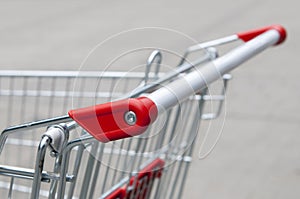 Handle from supermarket shopping cart