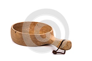 Handle wooden bowl