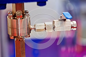 Handles on industry machine