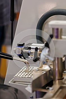 Handles from machine