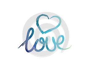 Handlettering love illustration photo