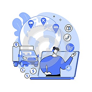 Handling and order processing abstract concept vector illustration.