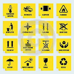 Handling and packing symbols