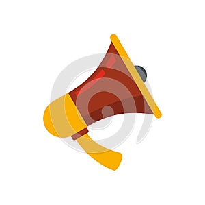 Handly megaphone icon flat isolated vector