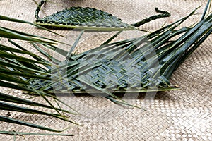 Handmade Baskets from Palm Leaves