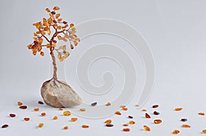 Handmade bead wire bonsai tree