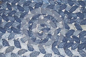 Handmade Blue Denim Rug