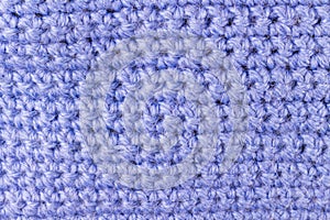 Handmade blue knitting wool texture background