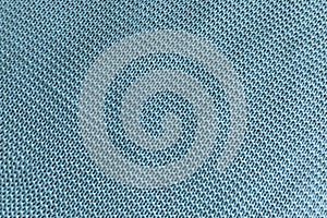 Handmade blue knitting wool texture background