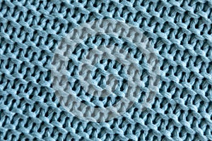 Handmade blue knitting wool texture background
