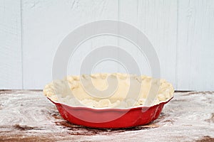 Handmade Butter Pie Crust in Pie Plate
