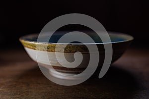 Handmade ceramic bowl empty