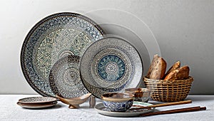 Handmade ceramic dishes set
