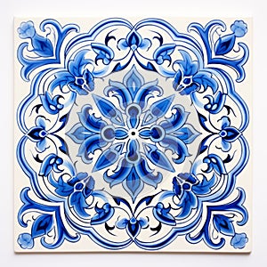 Handmade Ceramic Tiles With Baroque Flourishes From Oio De Beira, Portugal photo