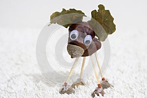 Chestnut animal figure on the table. Slovakia