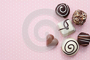 Handmade chocolate candy sweets