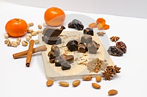 Handmade chocolate with carob