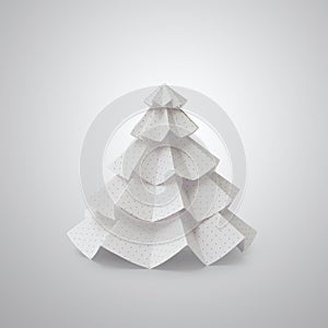 Handmade Christmas tree cut out from office paper