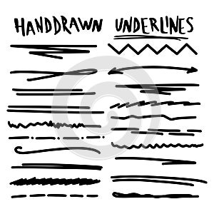 Handmade Collection Set of Underline Strokes