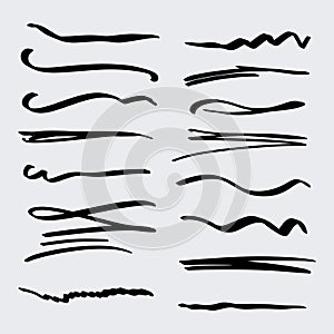 Handmade Collection Set of Underline Strokes