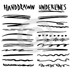 Handmade Collection Set of Underline Strokes