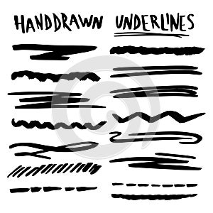 Handmade Collection Set of Underline Strokes