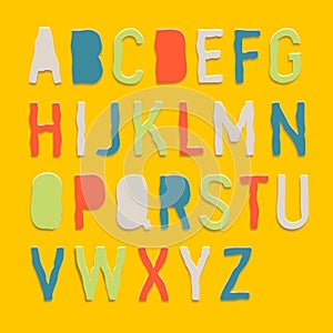 Handmade color paper crafting alphabets