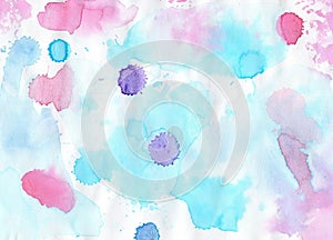Handmade colorful aguarelle background for scrapbooking and ot