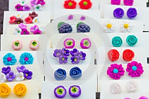 Handmade colorful earrings