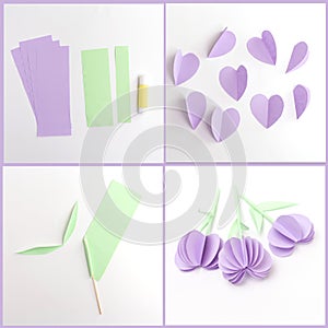 handmade craft for kids, paper flowers