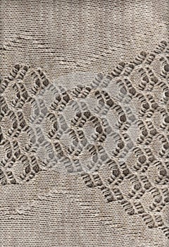 Handmade cream knitting wool texture background