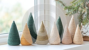 Handmade Crochet Christmas Tree Decorations