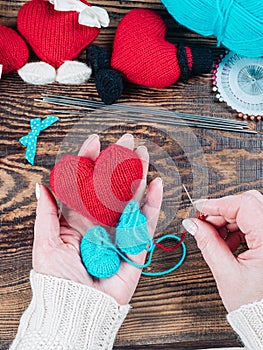 Handmade crochet crafts  knitted amigurumi toys