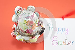Handmade decoupage Easter egg
