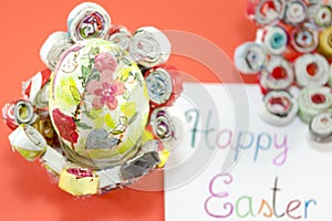 Handmade decoupage Easter egg