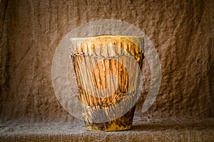 Handmade djembe drum