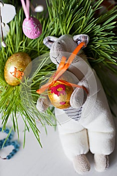 Handmade doll in at Easter