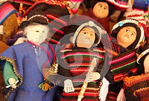 Handmade dolls for sale at the market