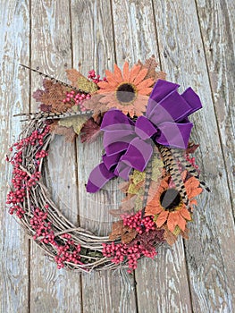Handmade Fall Grapevine Wreath