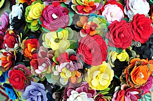 Handmade flowers background