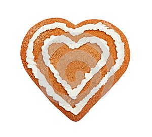 Handmade heart shaped gingerbread