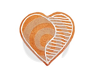 Handmade heart shaped gingerbread